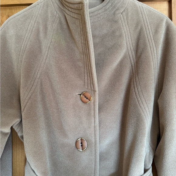 Juli de Roma Women's Kajjmir finest man made Cashmere coat, tan color Size 12 - Picture 2 of 7
